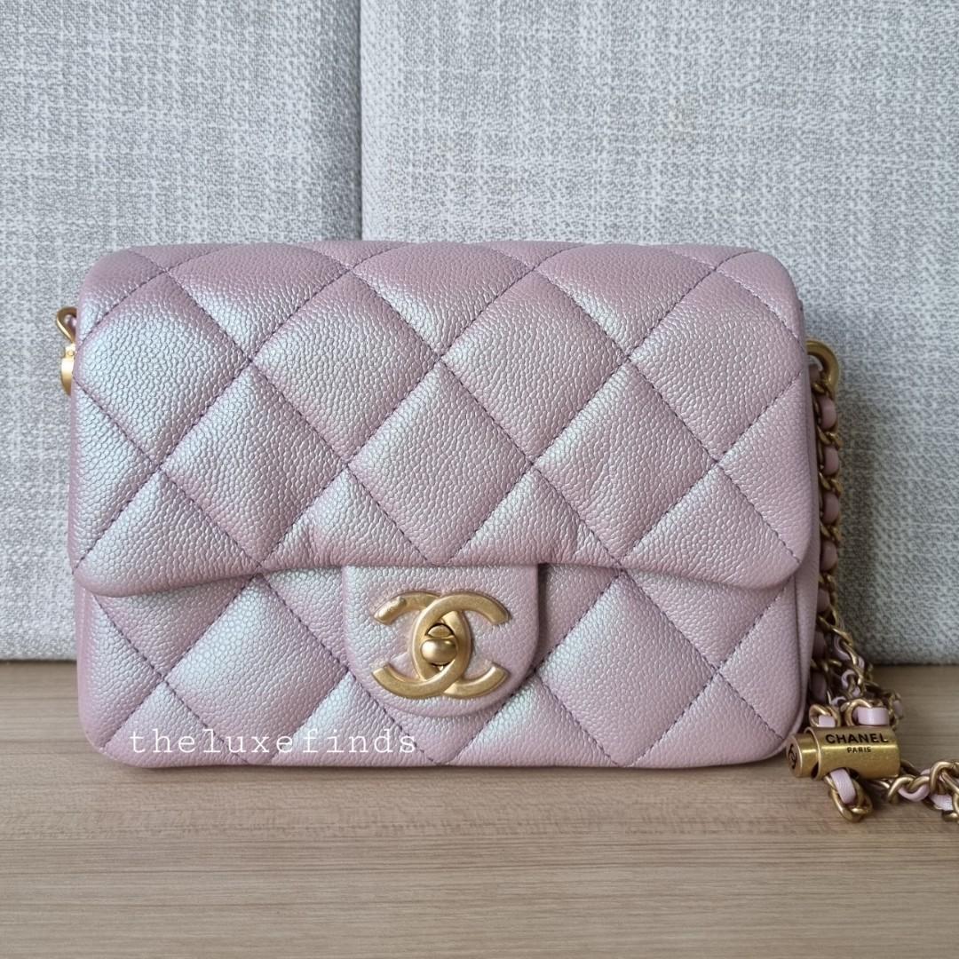 ??Chanel 21K My Perfect Mini Flap Bag (Iridescent Pink, Caviar)  (Non-nego), Luxury, Bags & Wallets on Carousell