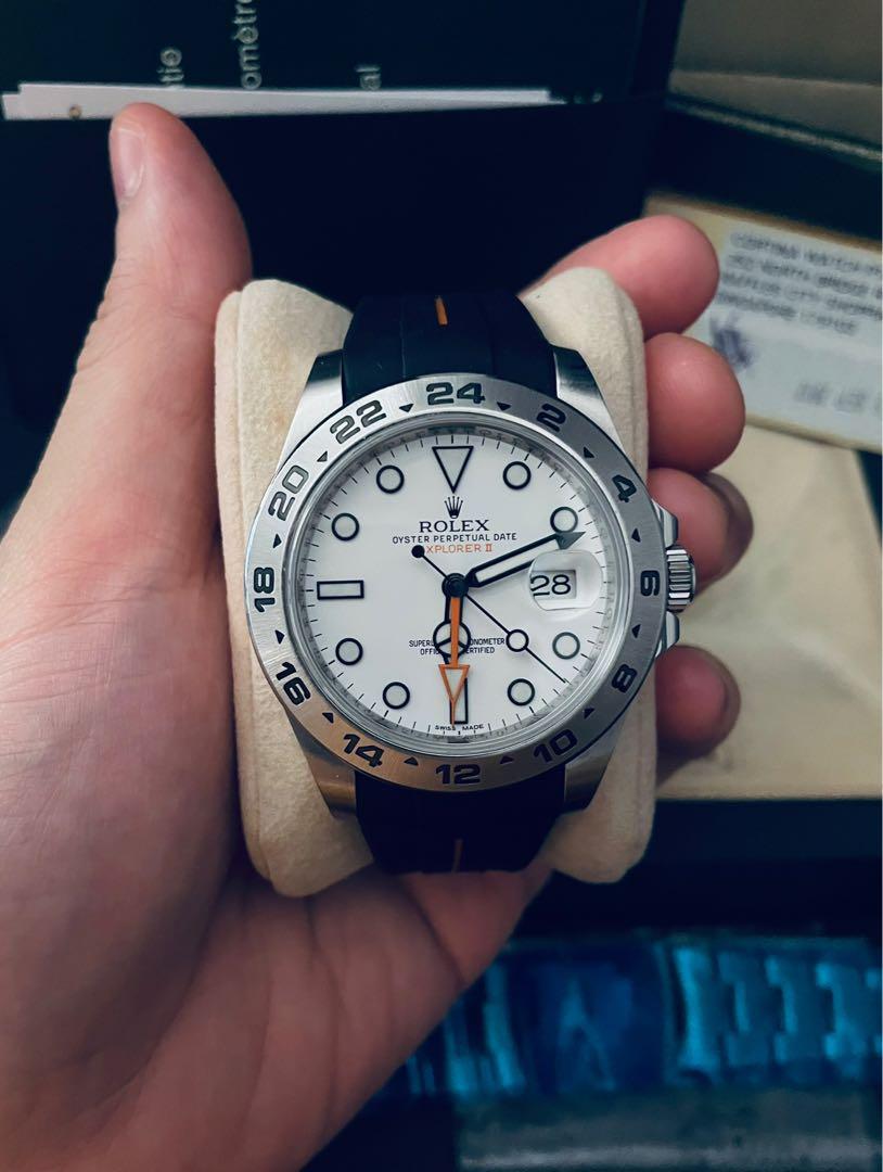 Rolex explorer ii rubber b best sale