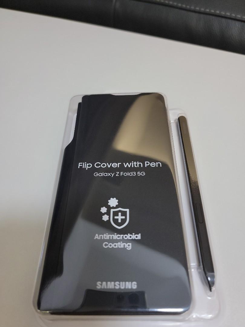 Galaxy Z Fold3 cover pen with 用Flip 実物 Fold3