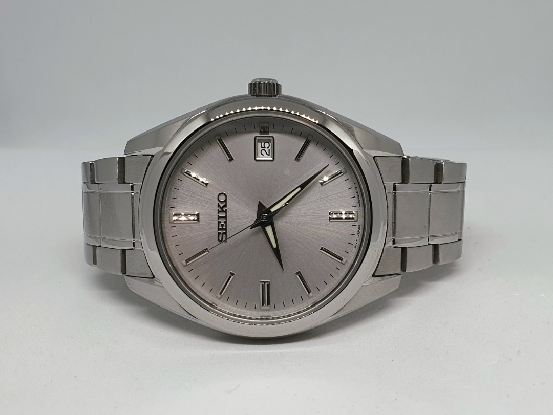 Seiko SUR307P1 silver titanium dial for sale, Men's Fashion, Watches \u0026  Accessories, Watches on Carousell