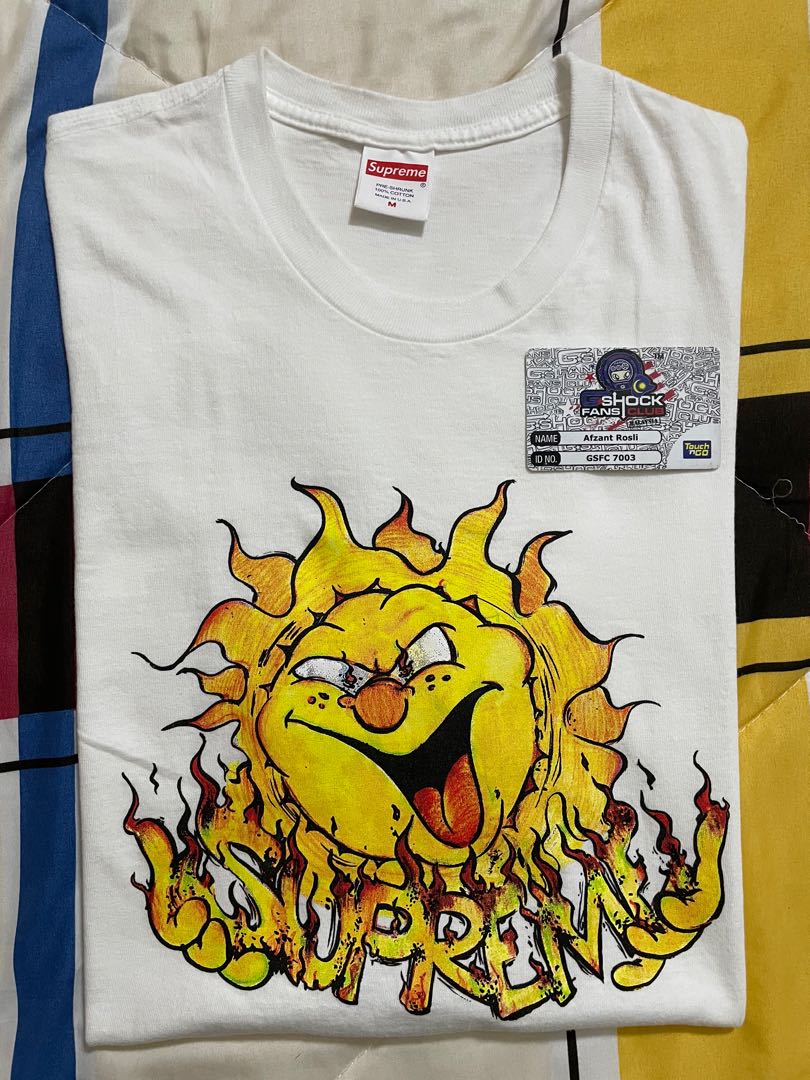Supreme Sun Tee, Men's Fashion, Tops 