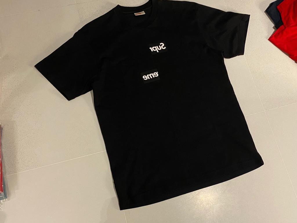 Supreme X CDG Split BOGO Tee Men s Fashion Tops Sets Tshirts
