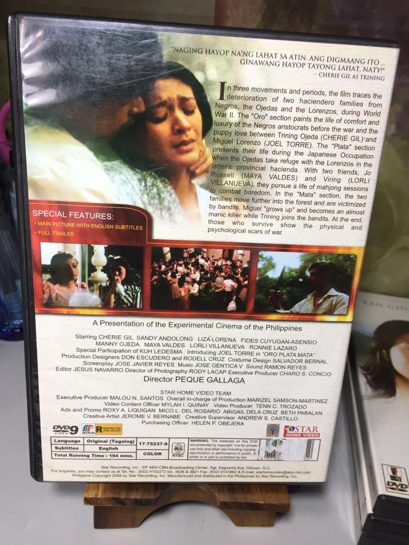 Tagalog Movie DVD: Oro Plata Mata, Hobbies & Toys, Music & Media, CDs ...