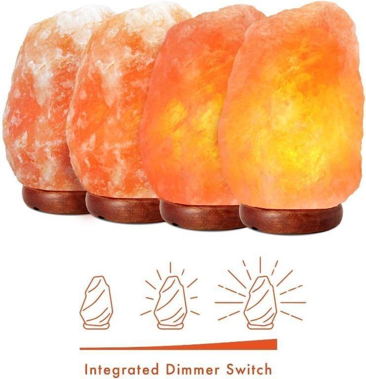 The Body Source Himalayan Salt Lamp 5kg with Dimmer Switch All Natural and Handcrafted with Wooden Base