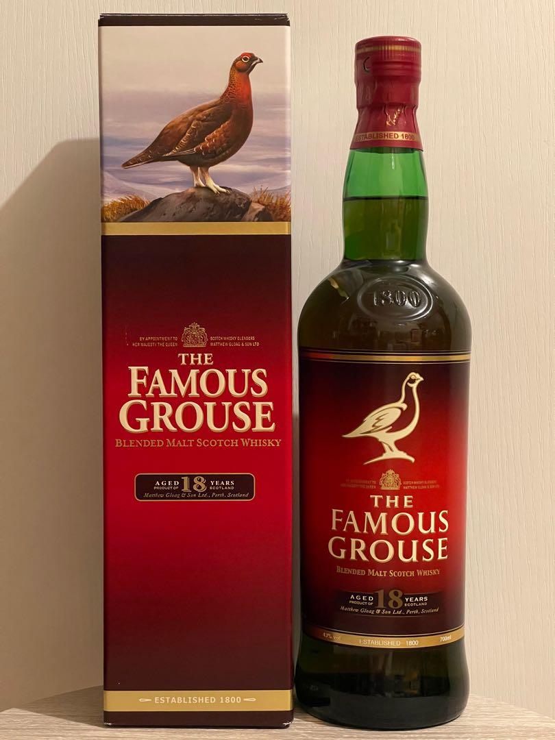 The Famous Grouse - Blended Malt Whisky, 43%, 700ml, 18yo, 嘢食 嘢飲, 酒精飲料-  Carousell