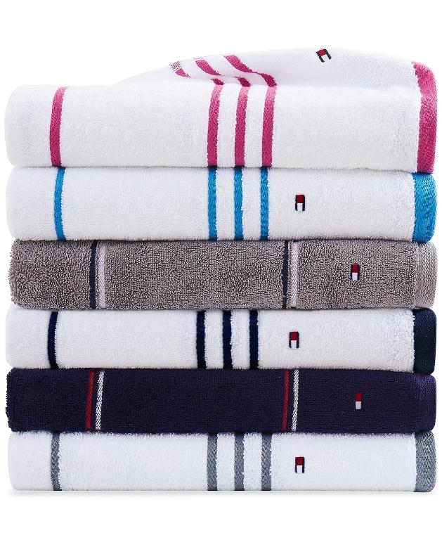 Green/Blue/ White 1 Tommy Hilfiger All American Bath Towels 