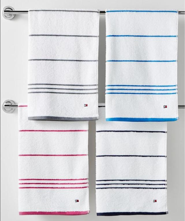 Tommy Hilfiger Modern American 30 x 54 Cotton Bath Towel - Blue