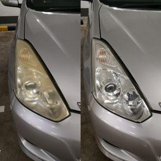 Toyota Wish ZNE10 Headlight Restoration Polish