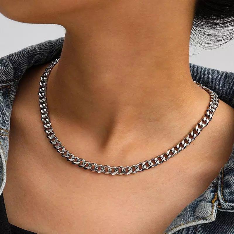 Unisex Cuban link stainless steel necklace chain PRICE LIST IS IN