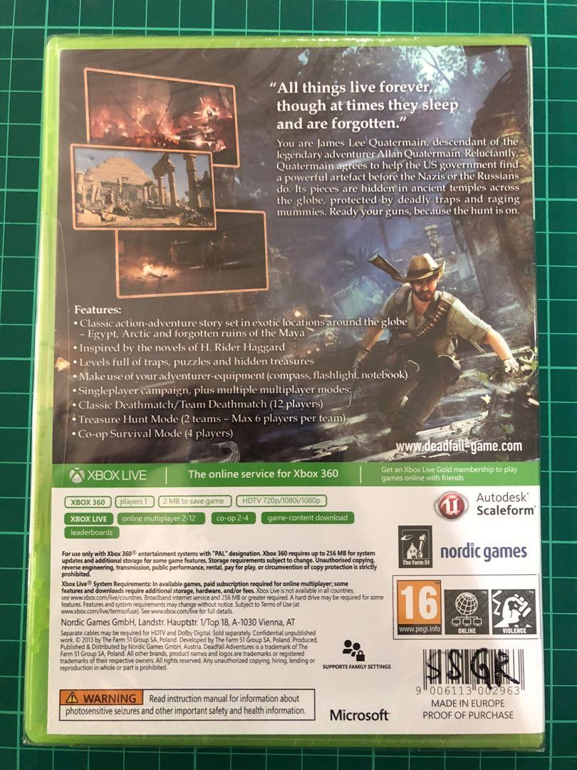 NEW SEALED Deadfall Adventures Collectors Edition CE XBOX 360 Microsoft NEW SEALED Deadfall Adventures Collectors Edition CE XBOX 360 Microsoft