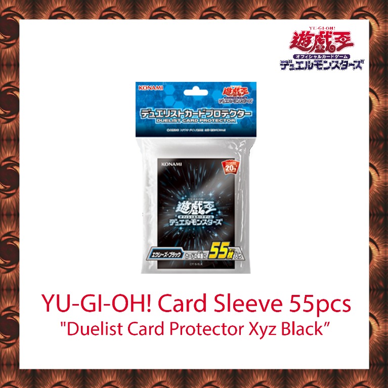 Konami YuGiOh Duelist Card Protector Xyz Black Sleeve 55pcs Brand New Sealed 