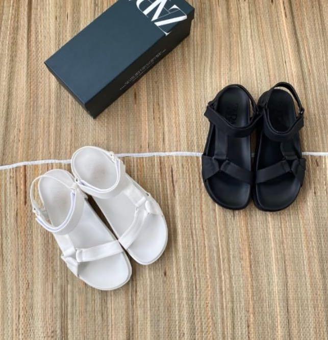 ZARA FLAT STRAPPY SANDALS NEW SALE 