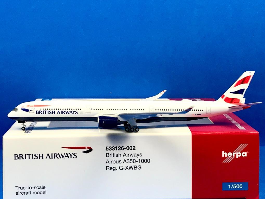 1:500 飛機模型Herpa Wings 533126-002 British Airways Airbus