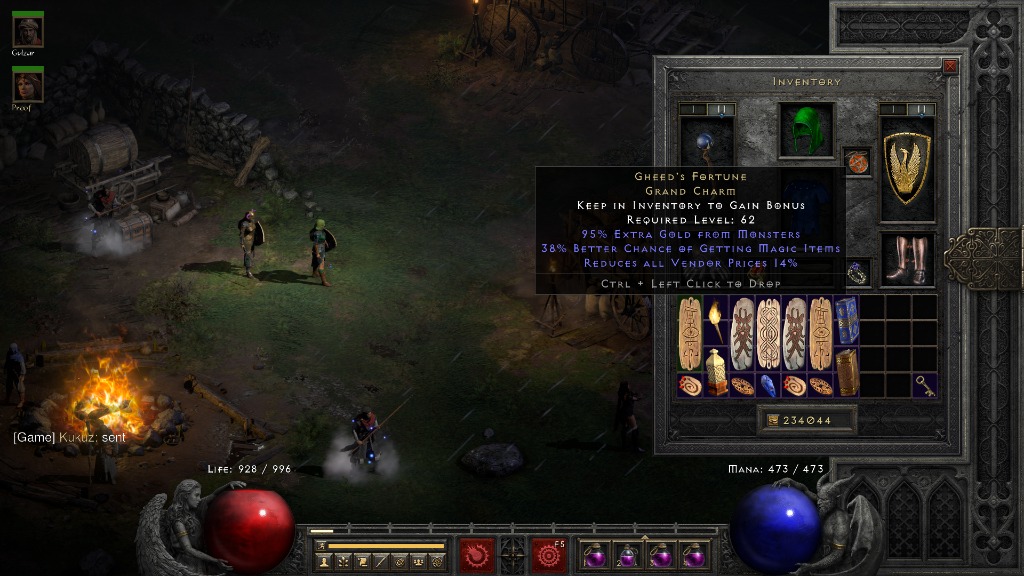 38mf Gheeds Unique Charm Diablo 2 Resurrected, Video Gaming, Gaming Accessories, InGame