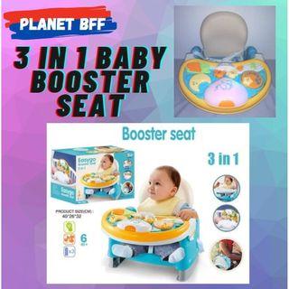 3 in 1 Baby Booster Seat Foldable Easy Go High Chair Convert to Travel Booster Seat Chair