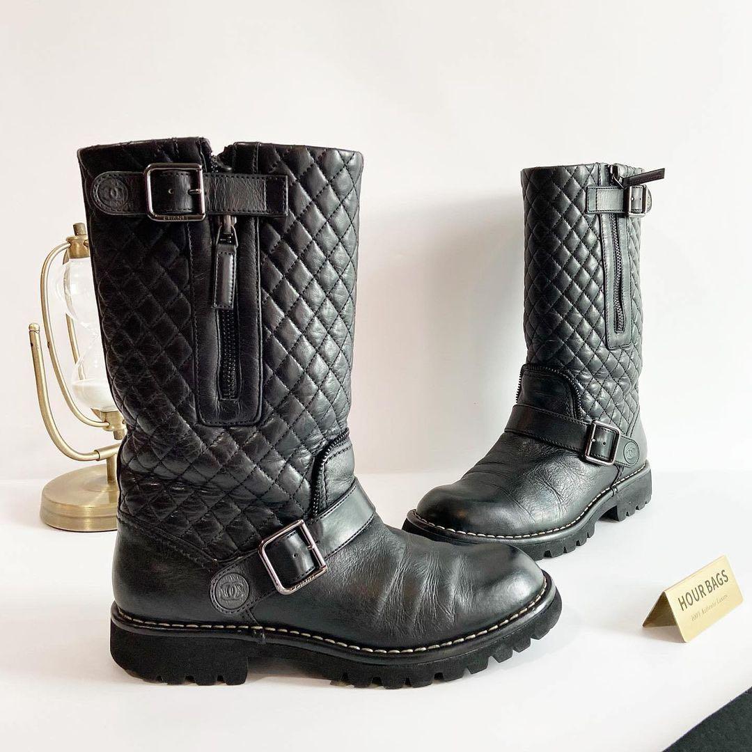 Chanel motorcycle boots deals