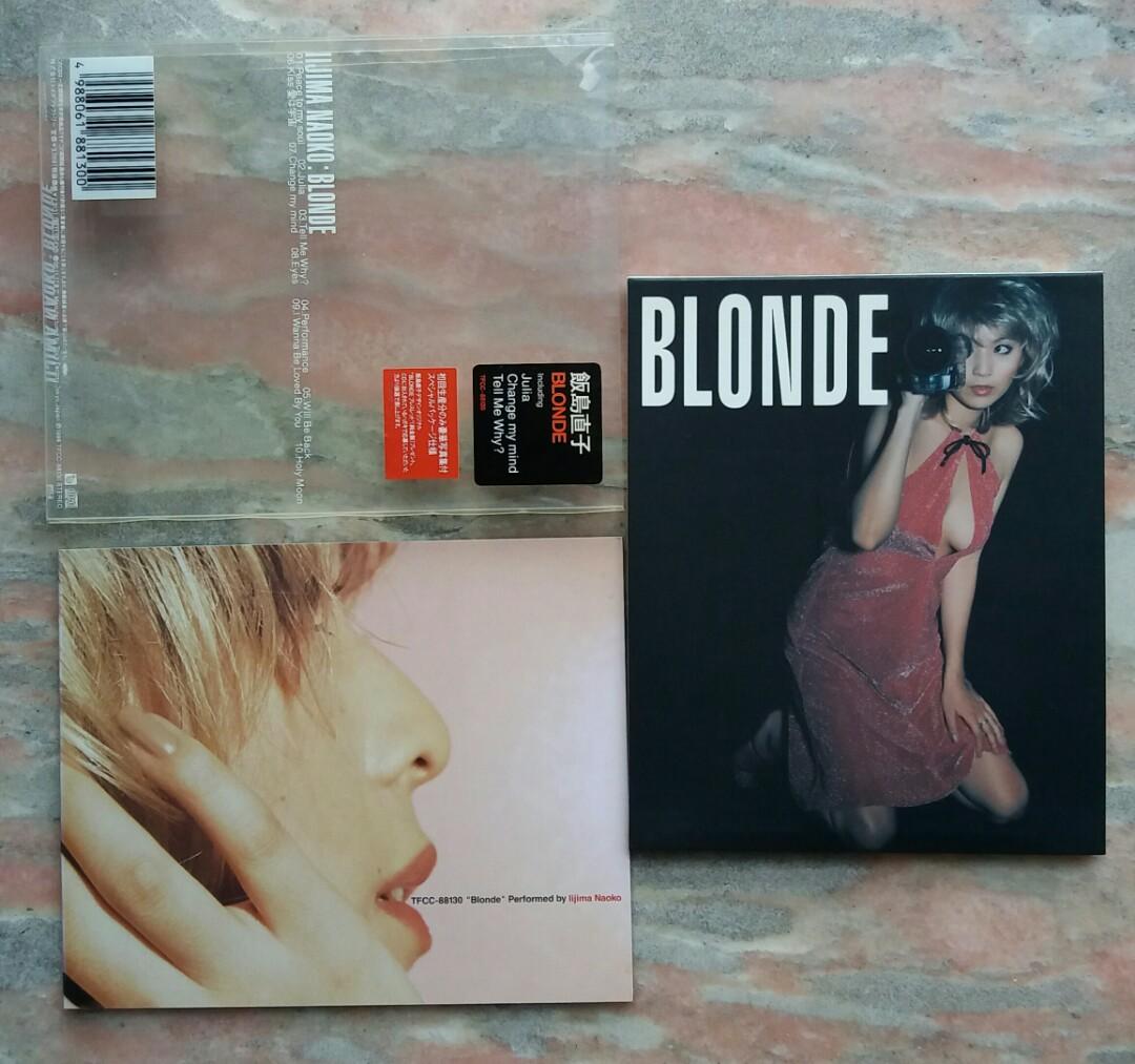 清屋）飯島直子BLONDE，98年初回日版舊版CD，內附28ps精彩歌詞寫真集