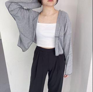 Abby Crop Outerwear (available in black, grey & peachy pink)