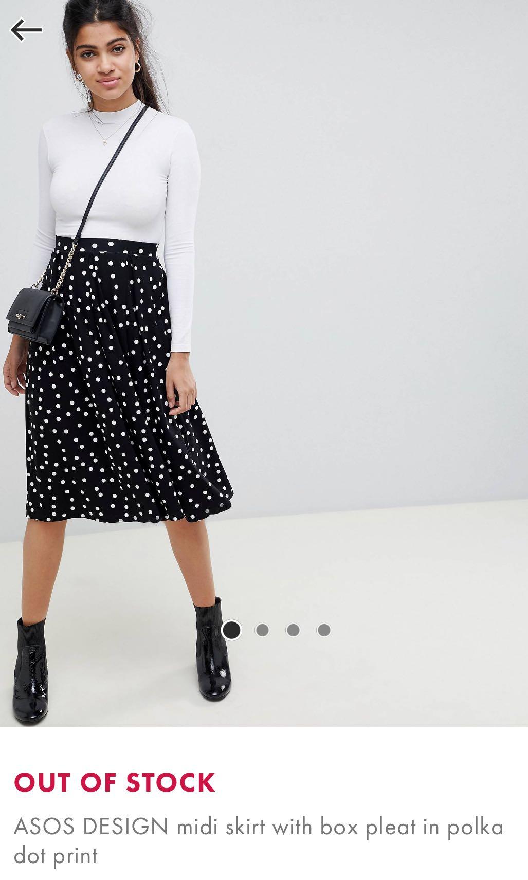 Asos polka sales dot midi skirt