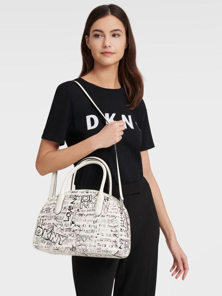 Dkny erin hotsell graffiti dome satchel