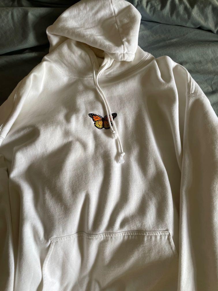 authentic brandy melville bm butterfly tien oversized christy hoodie Women s Fashion Coats Jackets and Outerwear on Carousell
