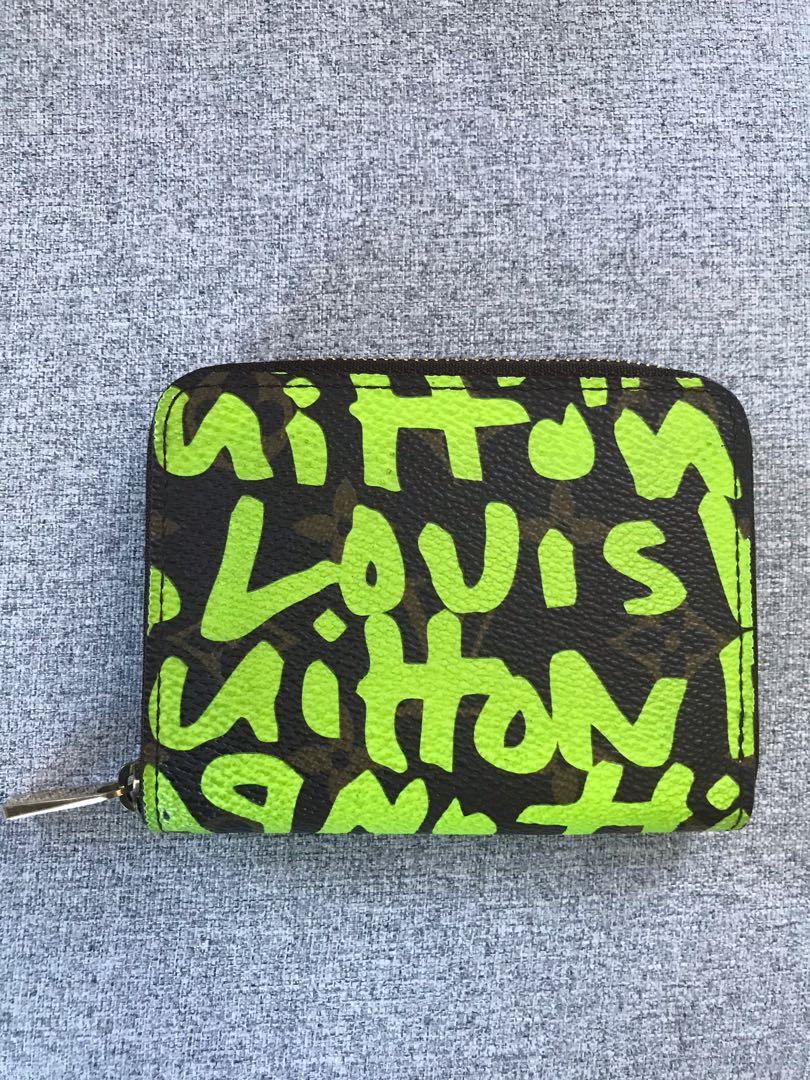 Authentic Louis Vuitton lv Graffiti Neon Green Wallet rare, Luxury, Bags &  Wallets on Carousell