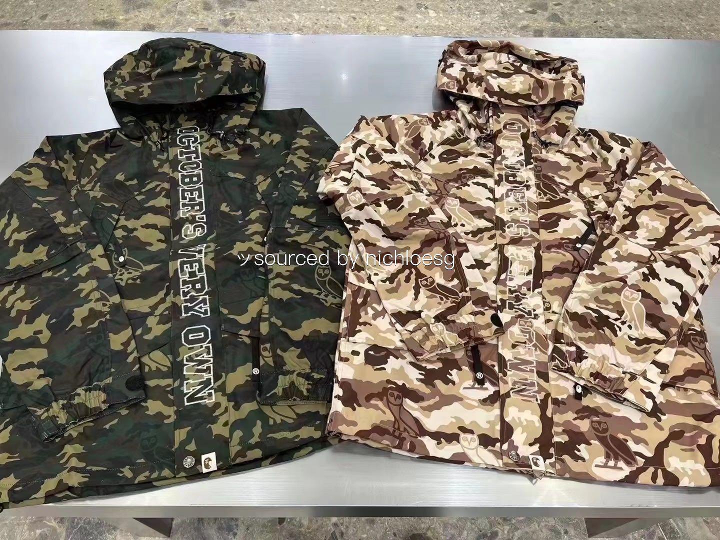 BAPE X OVO WOODLAND CAMO SNOWBOARD JACKET, Men's Fashion, Coats