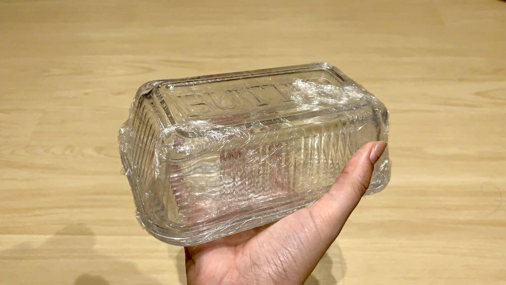 Bordeaux Glass Butter Dish, Furniture & Home Living, Kitchenware