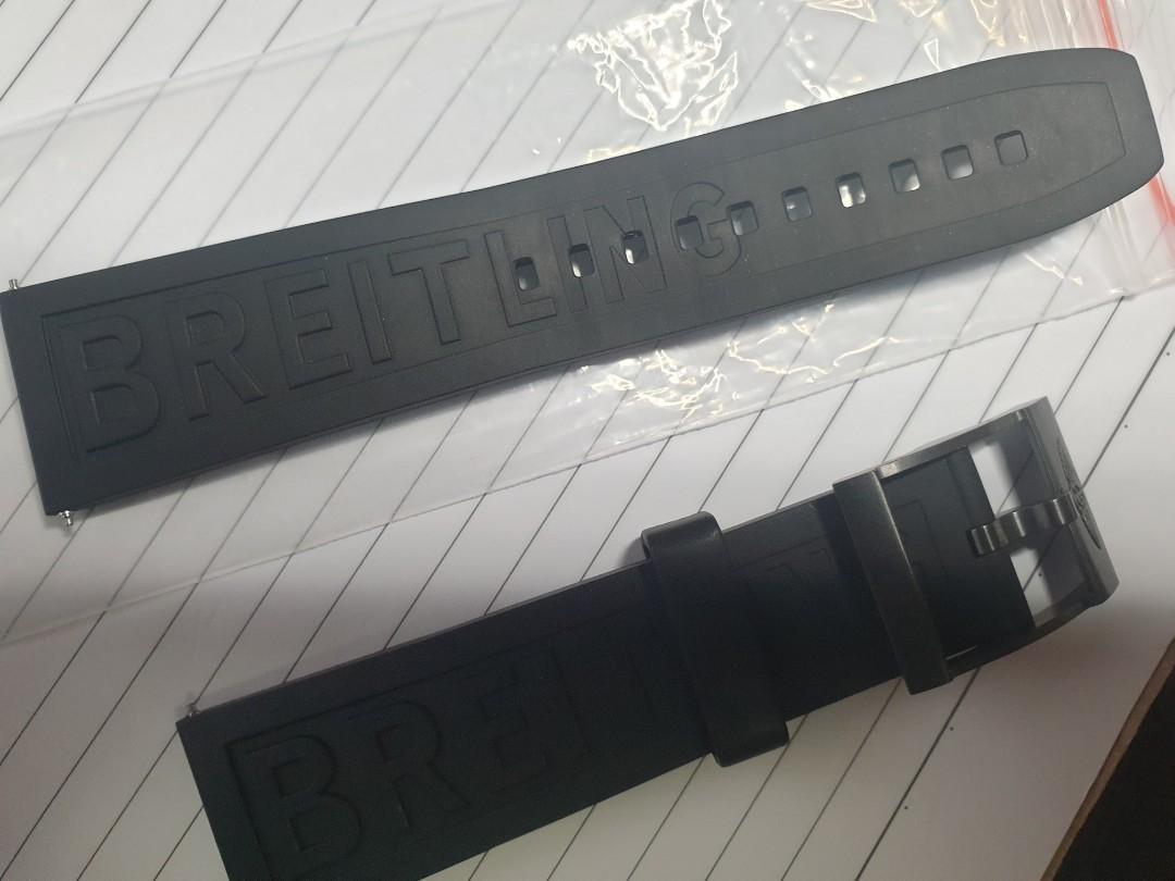 Breitling Authentic Rubber Strap 24mm Luxury Watches on Carousell