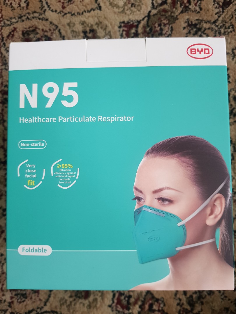 (NEGOTIABLE) BYD DE2322 NIOSH N95 Respirator Face Masks, Health