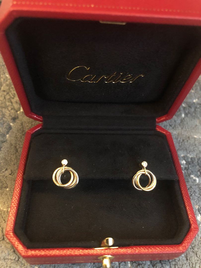 Cartier trinity diamond earrings best sale