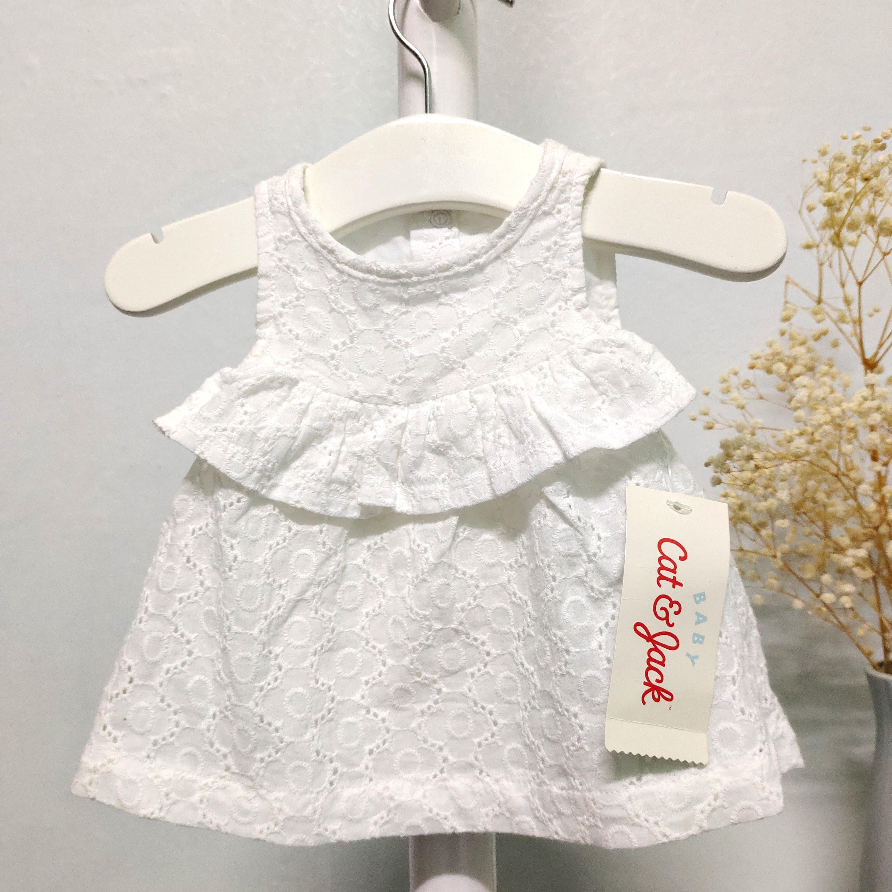 CAT JACK NEWBORN WHITE DRESSES