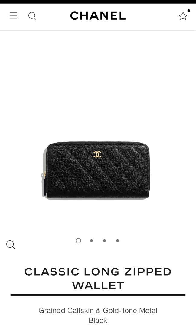 Chanel Long Zipped Wallet, Women's Fashion, Bags & Wallets, Wallets & Card Holders on Carousell