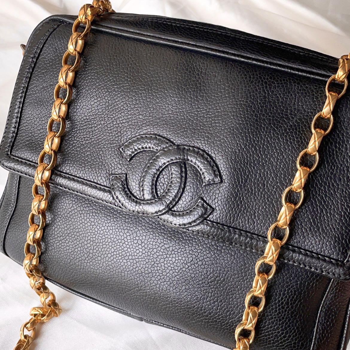 Chanel 1992 Vintage Black Quilted Flap Camera Case Bag Bijoux Chain 24   Boutique Patina