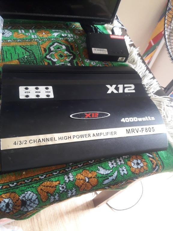 Channel Power Amplifier (Category: Soundbars, Speakers & Amplifiers) located in Manila. Submitted by rionava (Listing ID 1122295290, Image 3). Description: For sale X12 MRV F805 4/3/2 channel power amplifier x12 model 400 watts MTV F805 max power. as is for pick up only..