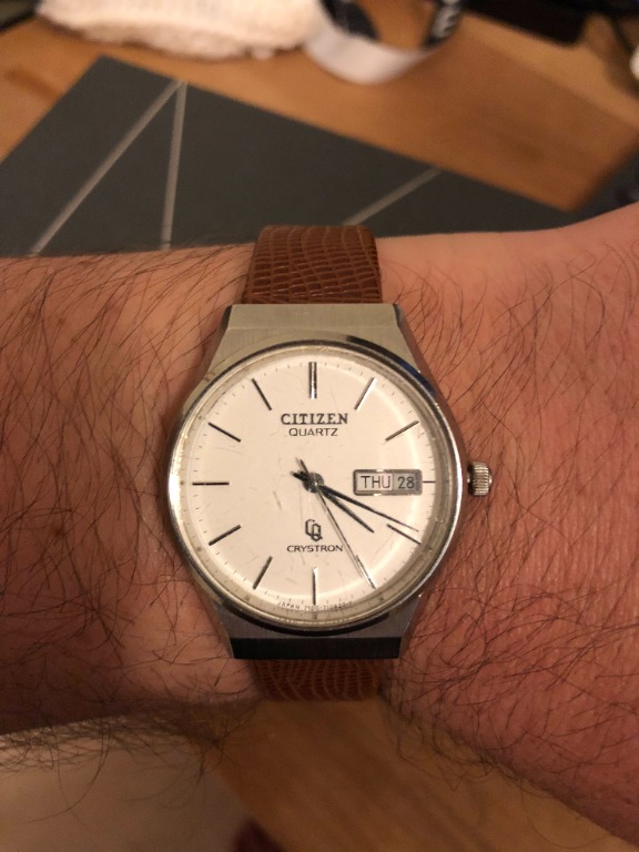 Citizen Crystron Quartz vintage watch GN5U, Men's Fashion, Watches