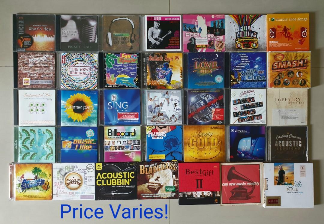 Compilation Cd Chivas Regal Late Night Heineken Pop Goes Dance Simply Nice Songs Chart Toppers Sun Jammin Walt Disney Love Hits Ballads Soul Grp Smash Sing Bravo Hits Tapestry Revisted Billboard Simply Gold Ibiza Acoustic Clubbin Bluegrass Cmj New