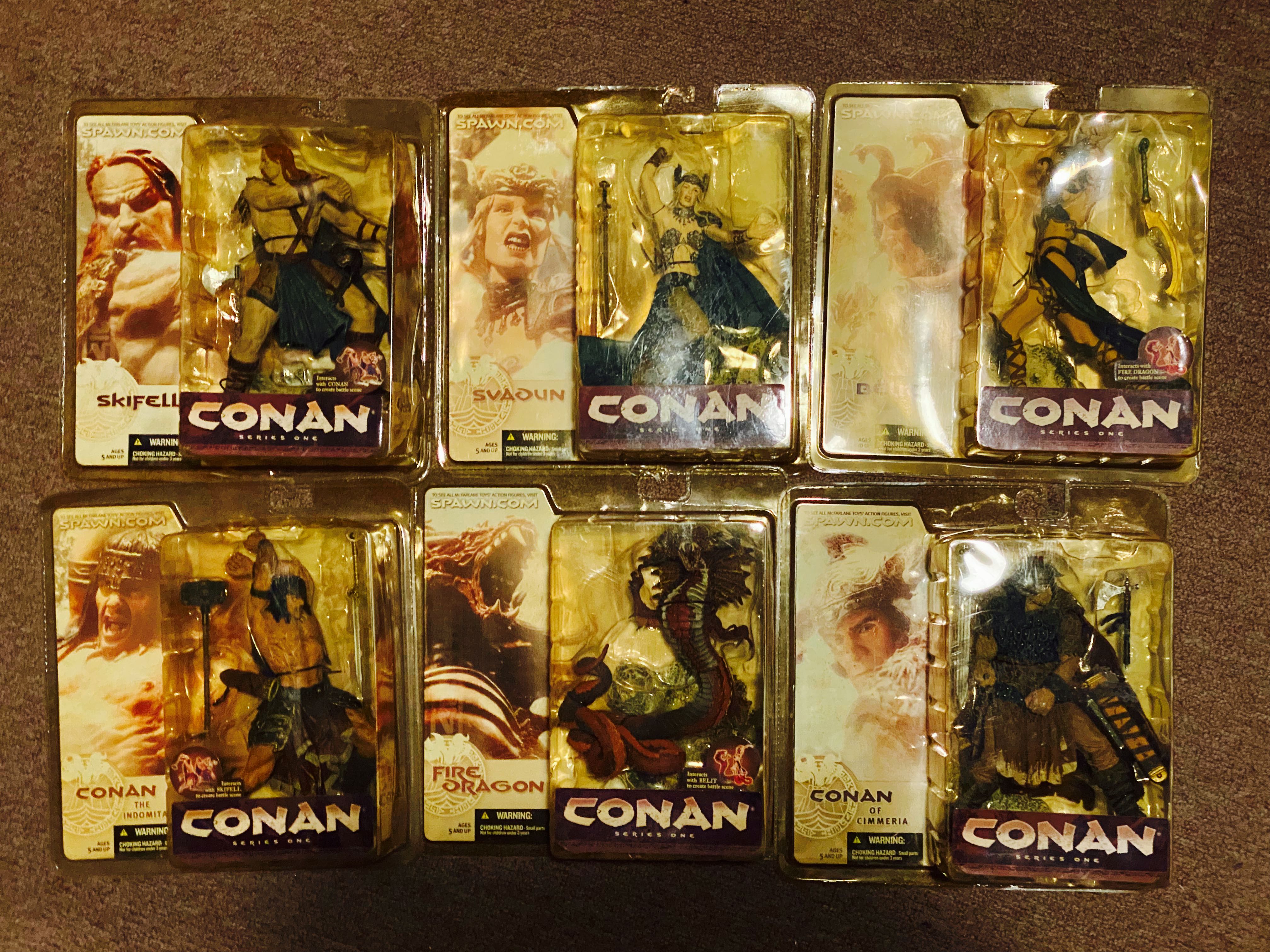 全新未開共6盒McFarlane toys CONAN series one, 興趣及遊戲, 玩具