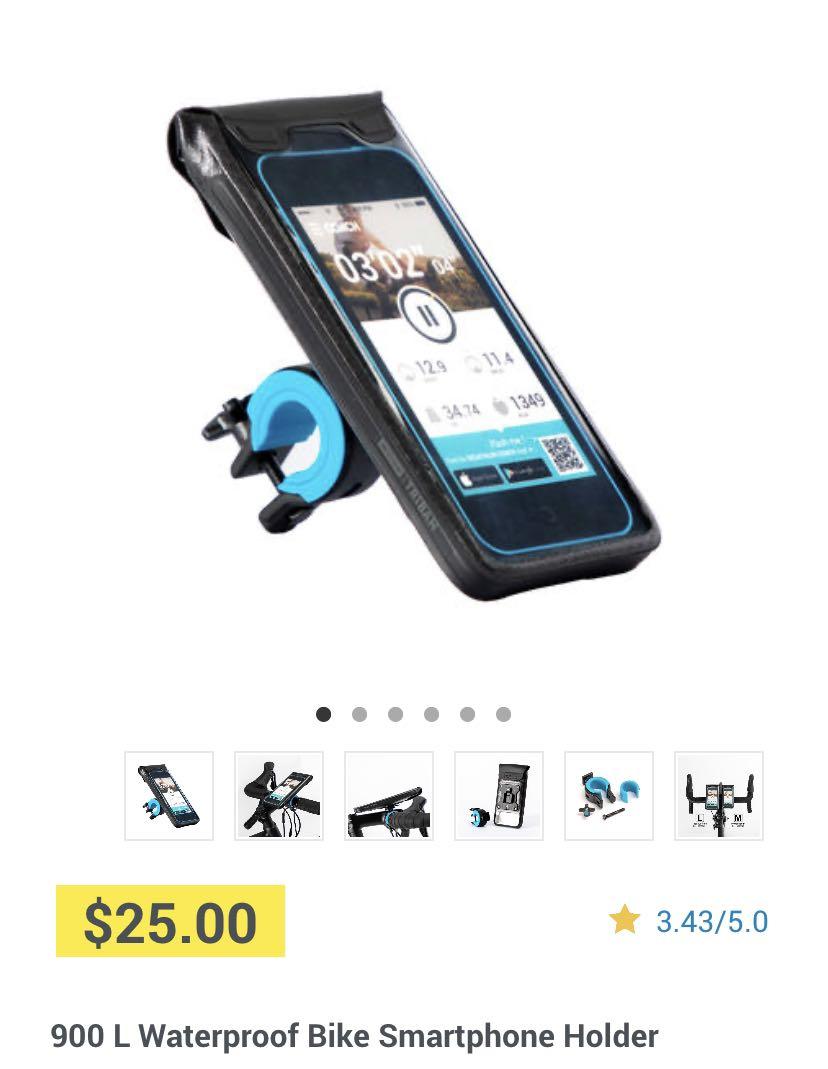 Decathlon Triban Waterproof Handphone Bicycle Holder Sports Equipment Bicycles Parts Parts Accessories on Carousell