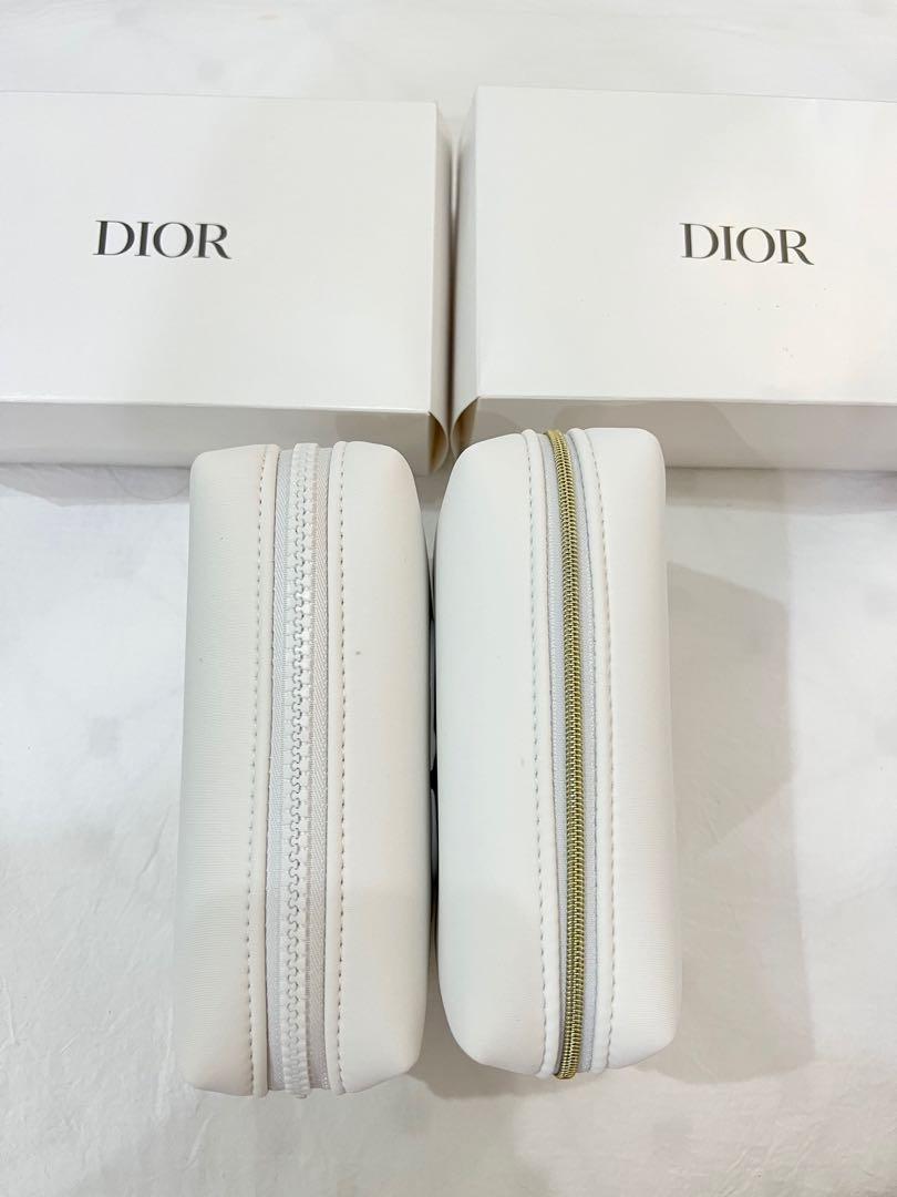 White dior makeup discount bag
