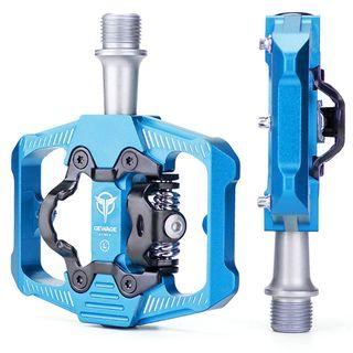 <Clearance Sale><GEWAGE> Bike Pedal SPD Mountain Bike Clipless Pedals Aluminum Alloy Bicycle Pedals Dual Platform for MTB Mountain Bike Road Bike