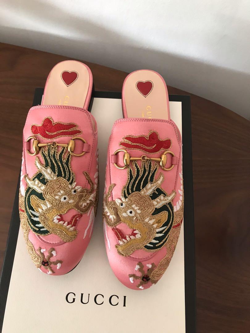 Gucci cheap princetown dragon