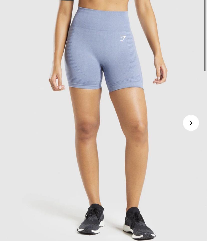 gymshark vital seamless 2.0 shorts in blue marl, Women's Fashion