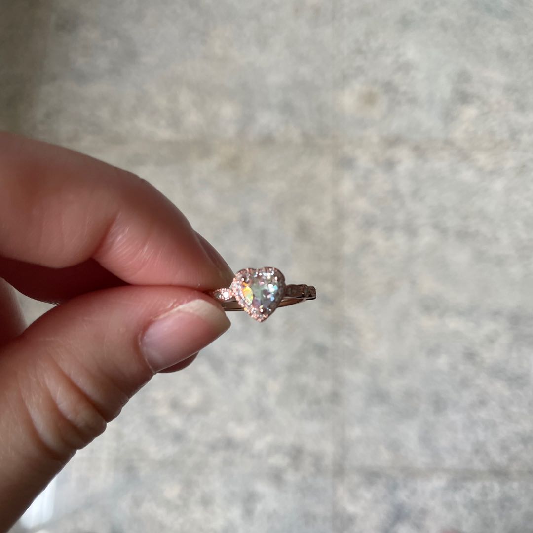 Heart Angel Aura Quartz ring, Women's 