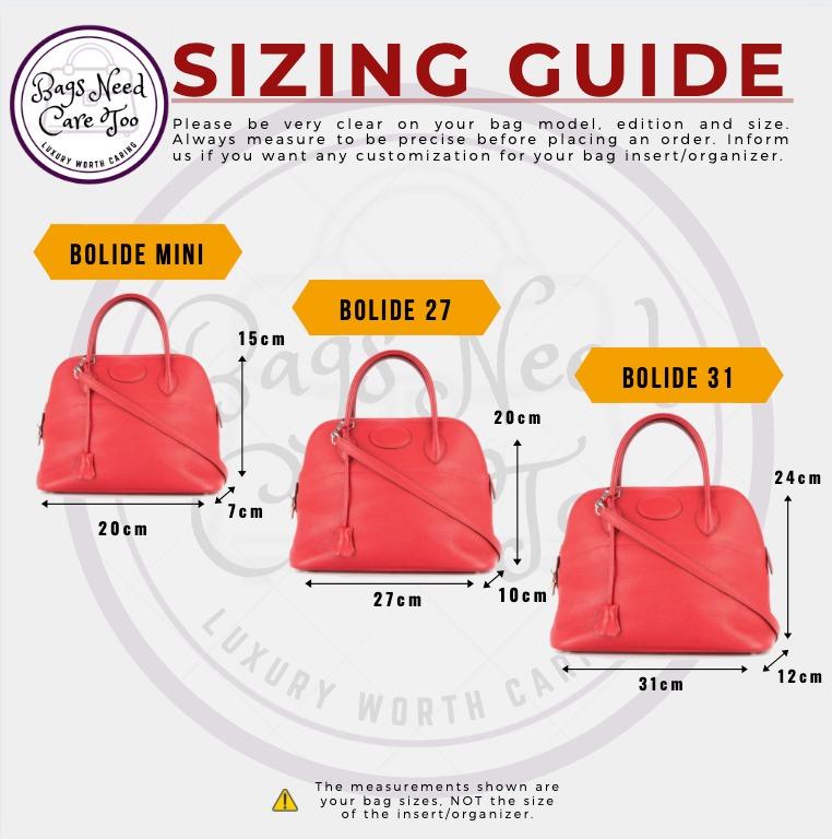 Hermes bolide sizes store