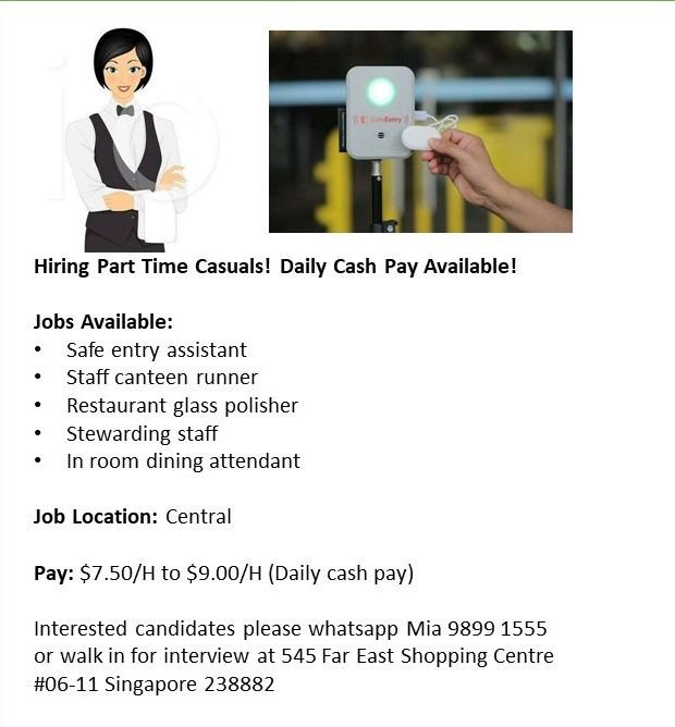 Hiring Various Part Time Positions In Hotel Jobs Hospitality F B On Carousell