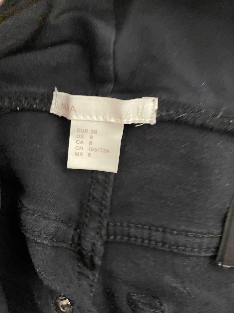 H\u0026M Mama Jeans - Black - Maternity - preloved, Bayi \u0026 Anak, Kehamilan di  Carousell