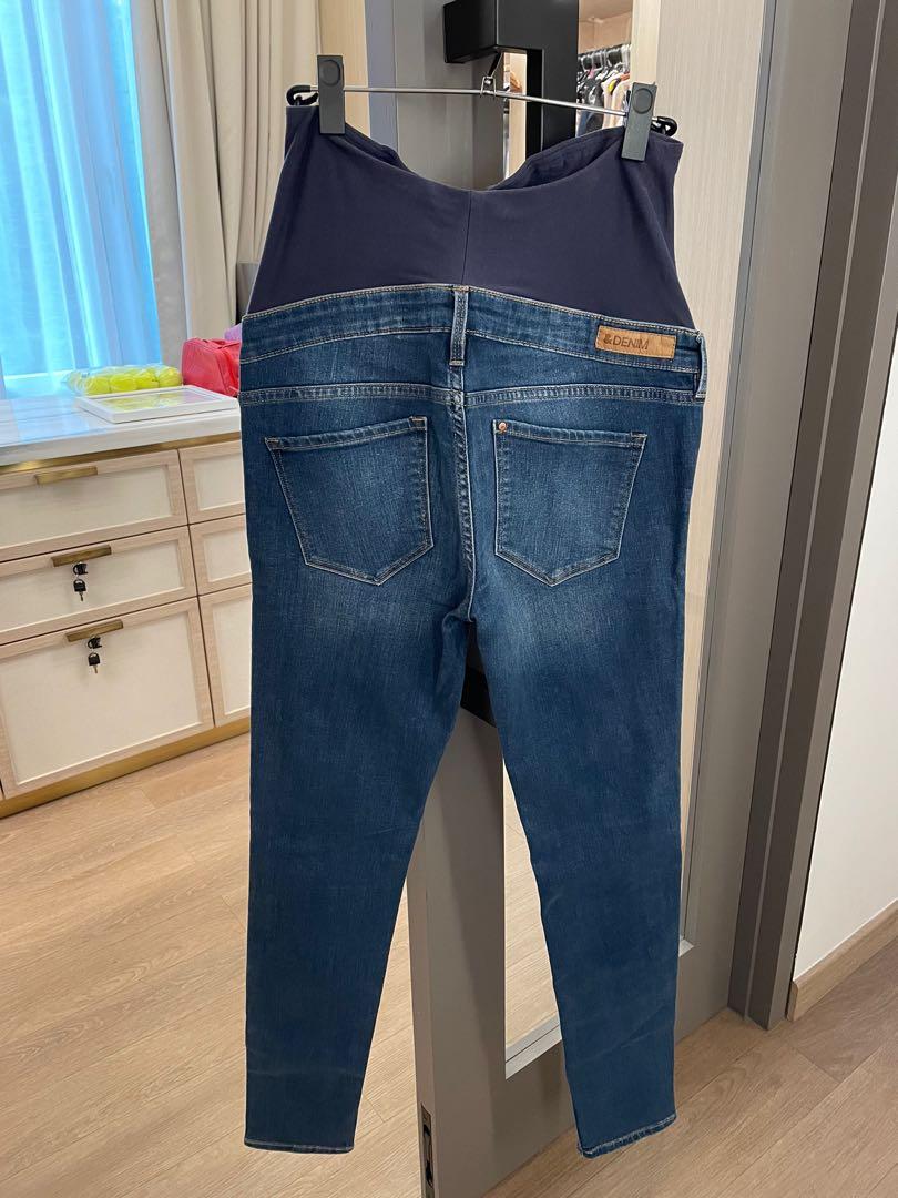 H\u0026M Mama Jeans - Blue - Maternity - preloved, Bayi \u0026 Anak, Kehamilan di  Carousell