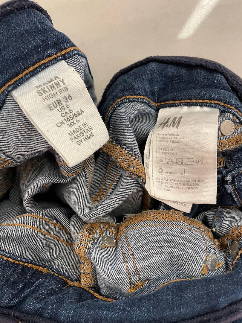 H\u0026M Mama Jeans - Blue - Maternity - preloved, Bayi \u0026 Anak, Kehamilan di  Carousell