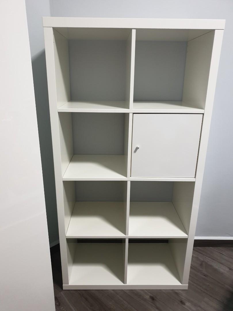 IKEA KALLAX Shelf (High Gloss White), Furniture & Home Living ...